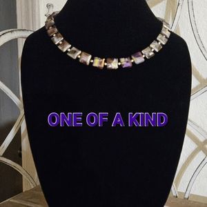 New Glass and Gold Necklace